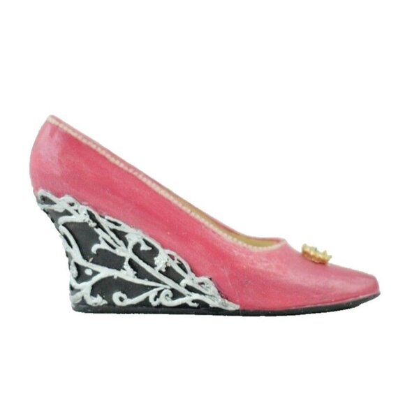 Wedge Shoe with Rhinestone Resin Miniature 4.5 inch Collectible Figure - Picture 2 of 6
